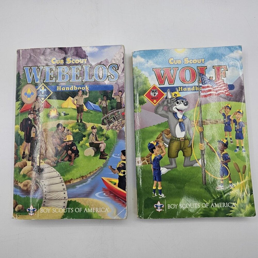 Cub Scout Webelos & Wolf Handbooks Boy Scouts of America Paperback 2012 Lot of 2